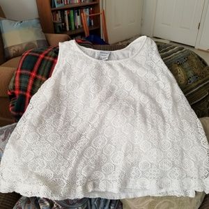 Size 16 Jessica London Sleeveless Ivory Lace Top